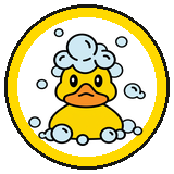 Yellow duck map pin